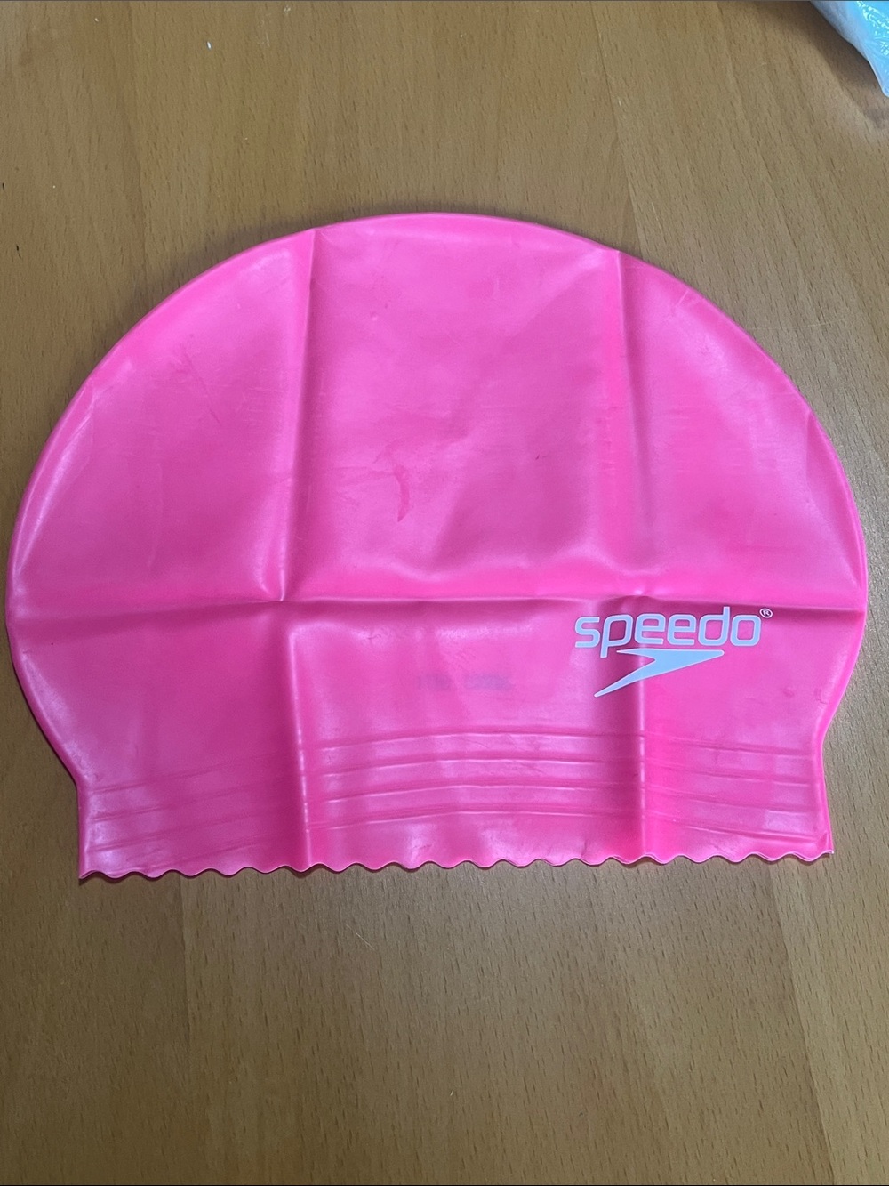 Speedo Swim Cap in Neon Pink with White Logo